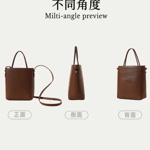 Cream Ivory Leather Minimalistic Two