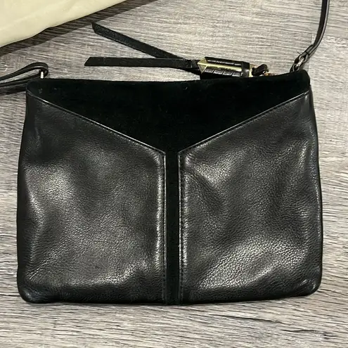 Stella & Dot COVET Highline leather suede mini crossbody purse black EUC ($159)