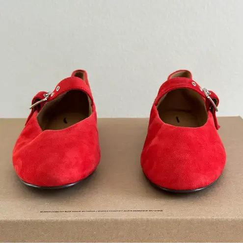 Madewell  The Remy Mary Jane Flat in Bandana Red, size 8 1/2