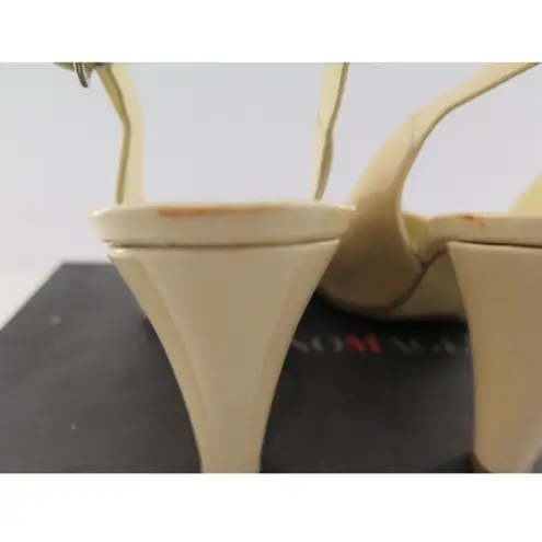 Womens Bruno Magli Sling Back Pump Patent Leather Size 6.5