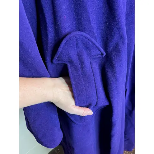 swing coat felted wool peter pan collar purple 1950s Size XL