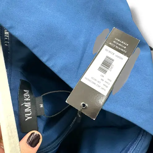 Yumi Kim NWT That Jazz Ink Blue One Shoulder Crepe Sheath Midi Dress Medium