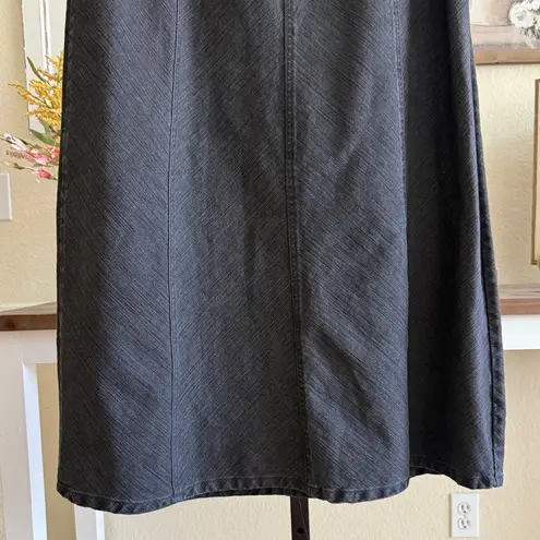 Black Gray A Line Midi Skirt Women’s Size 14 Flared Fit Classic Streetwear Style
