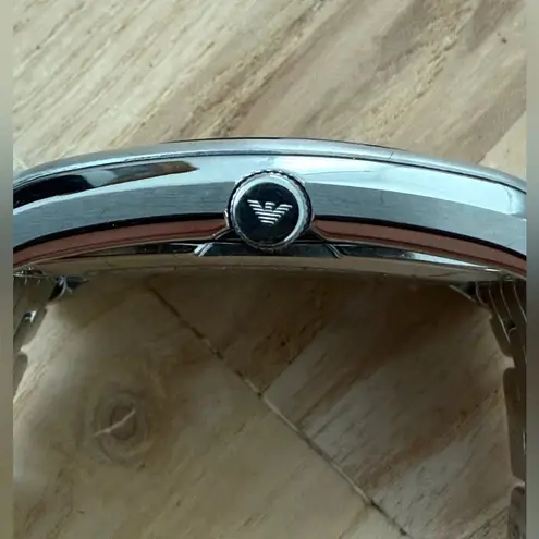 Emporio Armani Solid Stainless Curvex Watch Tinted Crystal New in Original Box