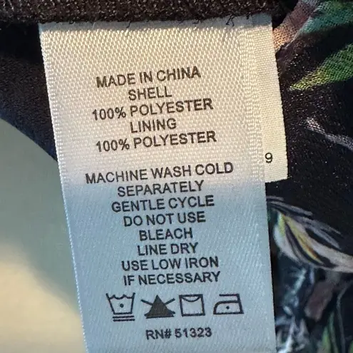 CeCe Floral Off The Shoulder Navy Ruffle Sleeve Top New!