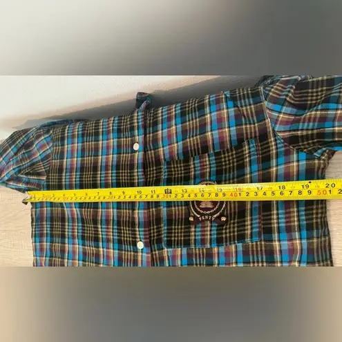 Savage X Fenty TIED UP TARTAN PJ RAW HEM SLEEP SHIRT Streetwear Comfy Medium