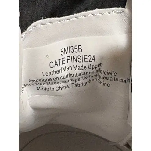 Karl Lagerfeld Paris Cate Pins Bright White Tumbled Leather Sneakers Size 5