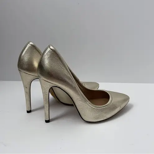 IRO Stiletto Heels Size 36 Paris Designer gold metallic buttery leather