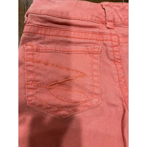 Seven7 Seven Jeans Women 27 Coral Skinny Boho Preppy