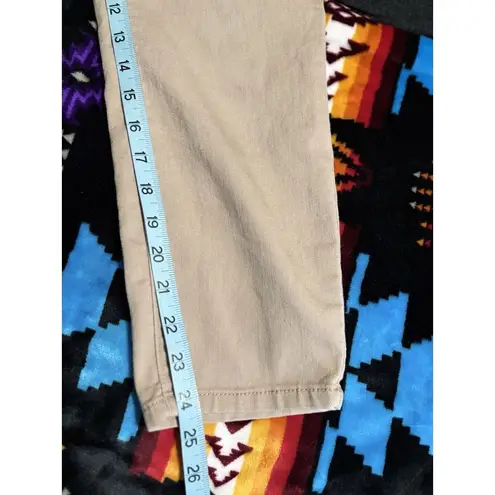 D. Jeans Light Wash Tan Tapered Capri Denim Jeans Size 14 Mid Rise Pockets Zip