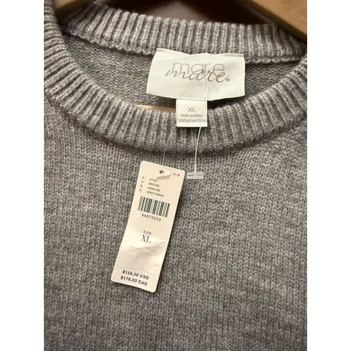 NWT Anthropologie Mare Mare Dress Wm XL Knit Sweater Skirt Twofer Sequins Silver Gray