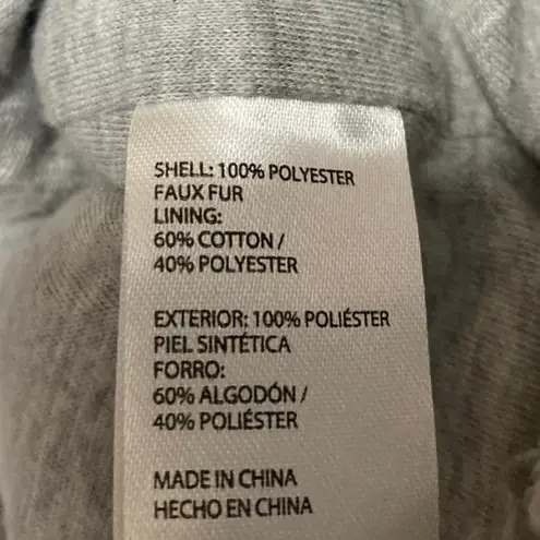 Weatherproof Vintage Women's Gray Quarter Zip Teddy Long Sleeve Sweater Top M