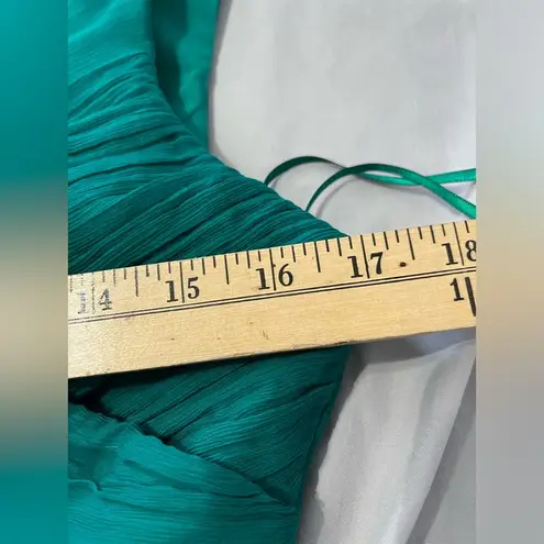 J.Crew  Heidi Silk Chiffon Teal Maxi Dress Size 8