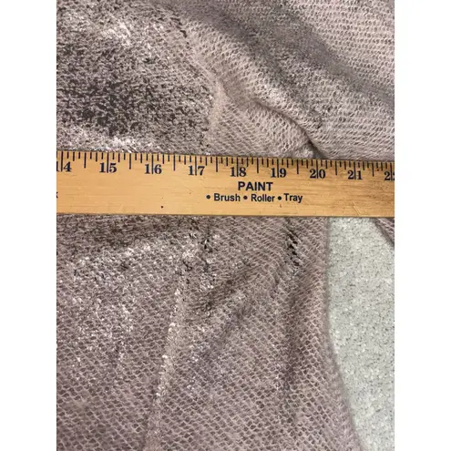 ivy and lace mohair blend thin knit sweater italy small Roll Sleeves Metallic