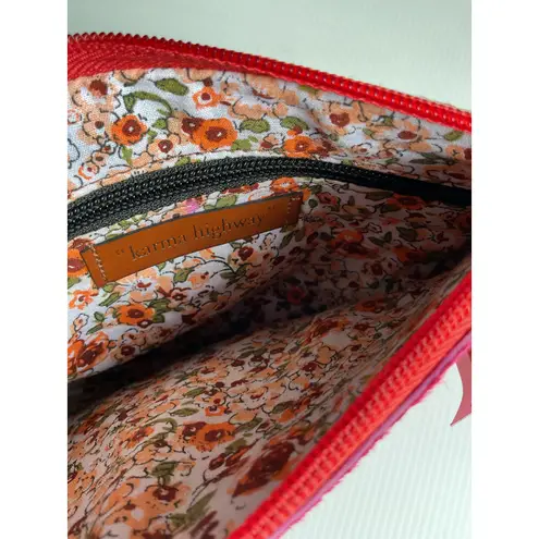 Wristlet Clutch Bag Ethnic Purse Bohemian Handmade Pink & Gold