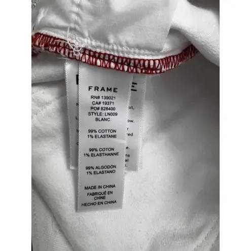 Frame Le Nik Straight-Leg Jeans Women's Denim White Cuffed Ankle Size 27