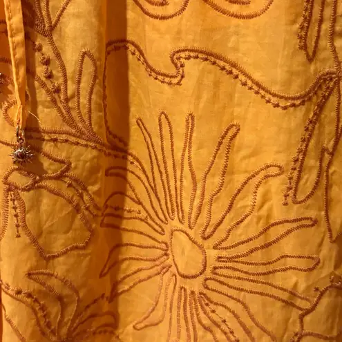 C&C California C&C Company yellow ankle pants with Embroidered design NWT women’s XS