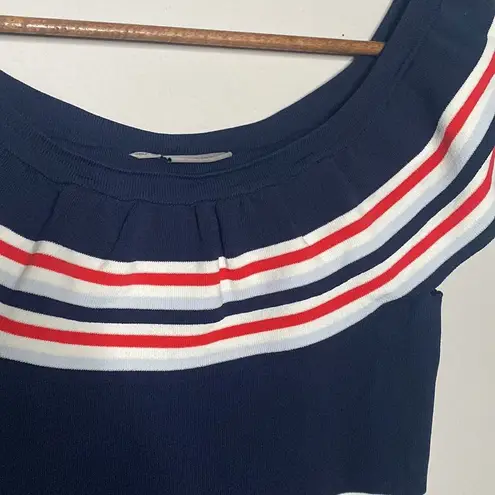 VERO MODA Women's Grace Ruffle Off Shoulder Striped Top Size Medium