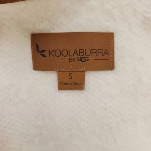 Koolaburra by Ugg Cozy Sherpa Hooded Vest Birch Cream Size Small Sleeveless NWOT
