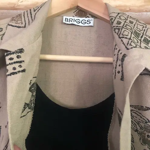 Briggs New York BRIGGS mock layered printed short sleeve blouse