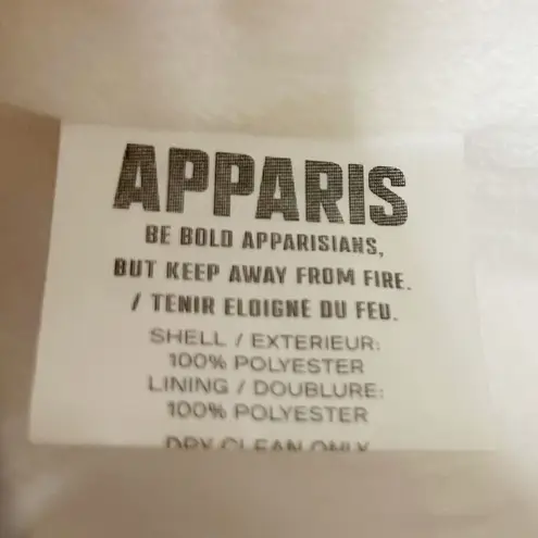 APPARIS Rare Gingham Check Teddy Coat with Tie Waist Pink Jacket Womens Size S/M Size M