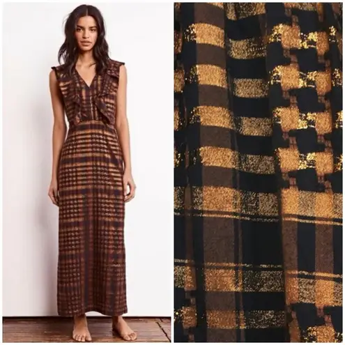 Ace & Jig 💕💕 Magdalena Reversible Dress ~ St. Honore Gold Plaid Medium M NWOT