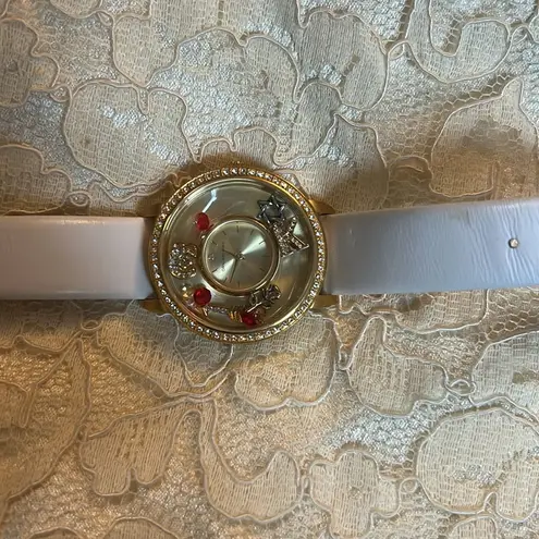 Origami Owl Locket Watch Women 38mm Gold Tone Love Heart K/Rose/Charms Bling