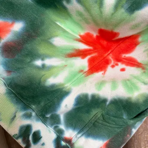 Jeffree Star Christmas Holiday Snowcone Tie Dye Hoodie Red Green Large