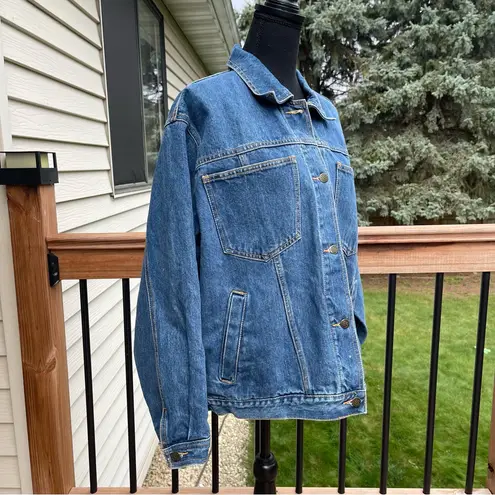 Vintage Tioga Sport Denim Jean Jacket South America Travel Unisex Large Blue