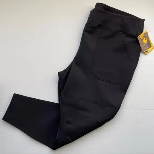 Carhartt NWT  Force Fitted Utility Leggings Knit Pants Black Plus Size 2X 20W/22W