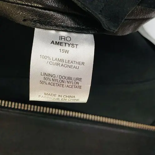 IRO Ametyst Black Moto Leather Jacket - 34 FR / US 2