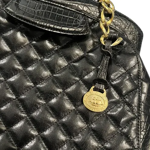 Brahmin Vintage Black Quilted 25th Anniversary Frame Bag