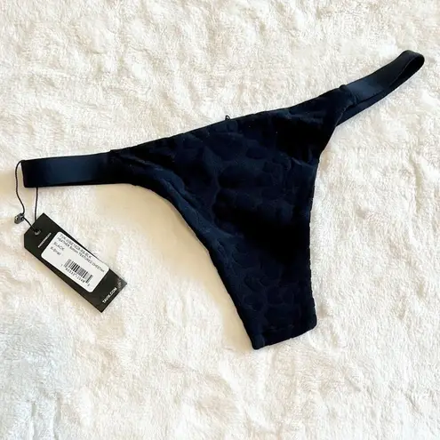 NWT Tavik Heather Black Swim Bottom in Textured Cheetah