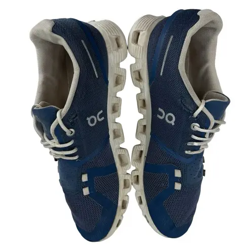 ON Women's Cloud 5 Running Shoe Denim/White Blue Size 8.5