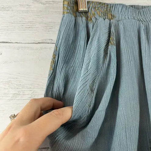 Bishop and Young Blue Gold Printed Crinkle Short Set Size M