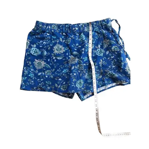 J Jill linen blend wrap blue ditzy floral skort. Elastic back waist band and tie Blue Size undefined