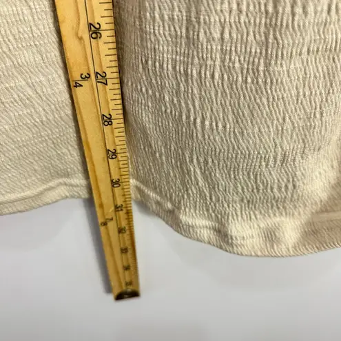 Soft Surroundings Top Womens 1X Beige Crochet Short Sleeve Cottage Granola Boho