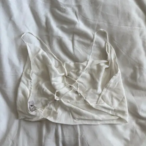 Indah NWT Polina 70s Cowl Neck Cami Chalk White Size XS