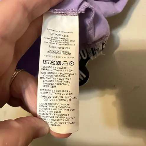 Moschino Underwear Women’s Short Sleeve Purple Crop T-shirt Size XS