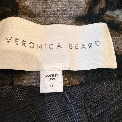 Veronica Beard Camille Animal Print Cocoon Jacket Women’s Size 6 Brown Leopard