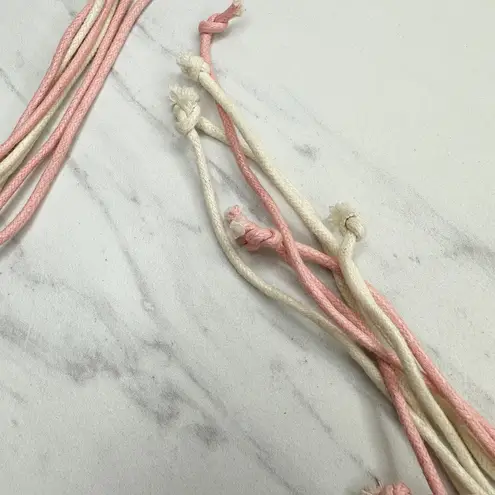 Womens Chunky Shell Chip Studded Tie Belt Boho Medium (M) Large (L) ✨ Pink