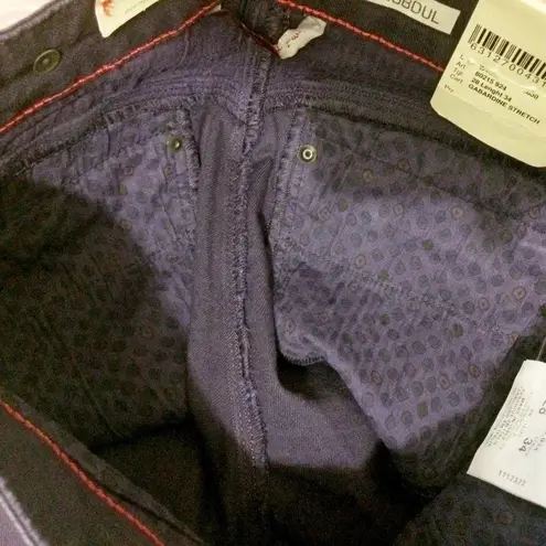 Replay women's 28 straight stretch "PAUBDUL" Paula Abdul zip chain skinny jeans Purple