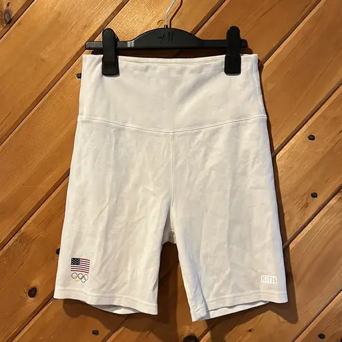 Kith  USA Olympics white Jen Biker Shorts