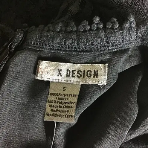 Love by Design Women’s Lace Long Sleeve Midi Black Dress Sz. Small NWT