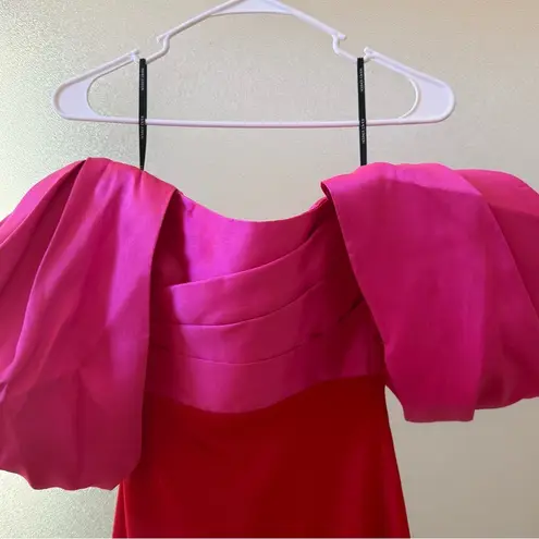 Solace London 🆕 Sian Colorblock Maxi Dress Red Sz 0 US