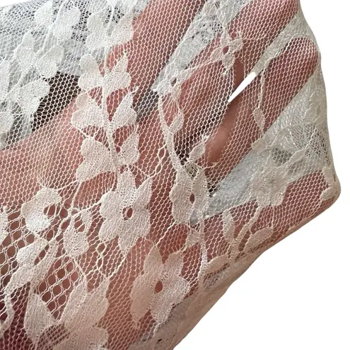 VTG White Lace Robe Bridal Boudoir Maternity Gown Romantic Feminine Victorian OS Size undefined