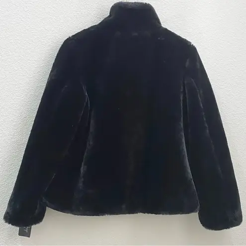 Coffee Shop New York Black Faux Fur Fuzzy Soft Coat Size XL NWT