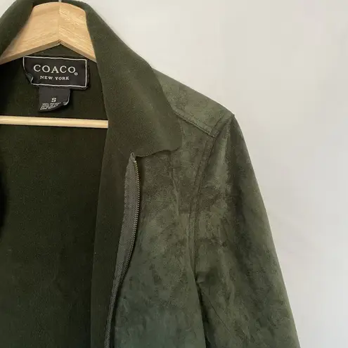 Coaco New York Dark Olive Green Womens Jacket Size S Zip