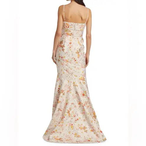 Monique Lhuillier Wildflower Jacquard Mermaid Gown Dress