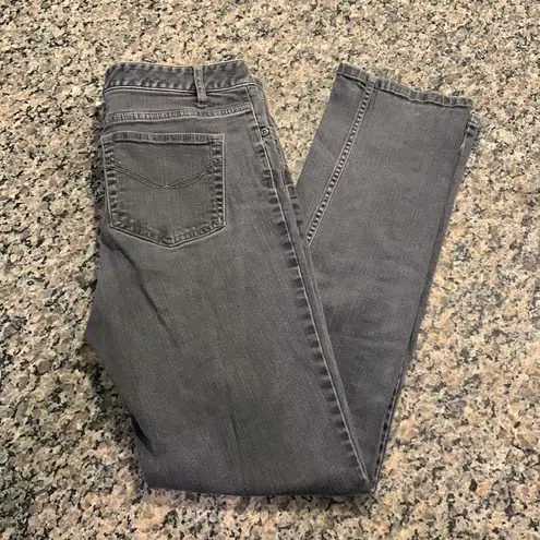 J.Jill  Charcoal Gray/Faded Black Slim Leg Stretch Jeans Size 6 GUC #7930